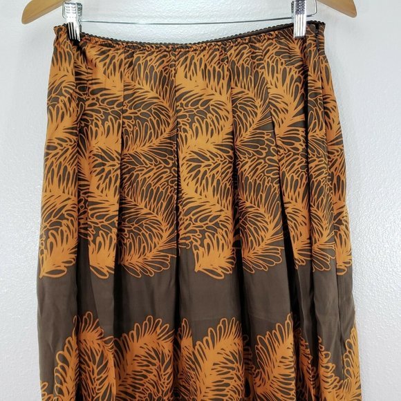 J Jill Womens Skirt Brown Copper Orange Elastic Wa - Picture 4 of 9